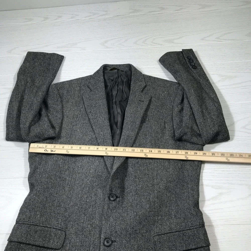 Brooks Brothers Fitzgerald Fit Blazer Sport Coat Men 39R Herringbone Wool Blend